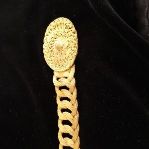 Italian Gold-Toned Metallic Belt